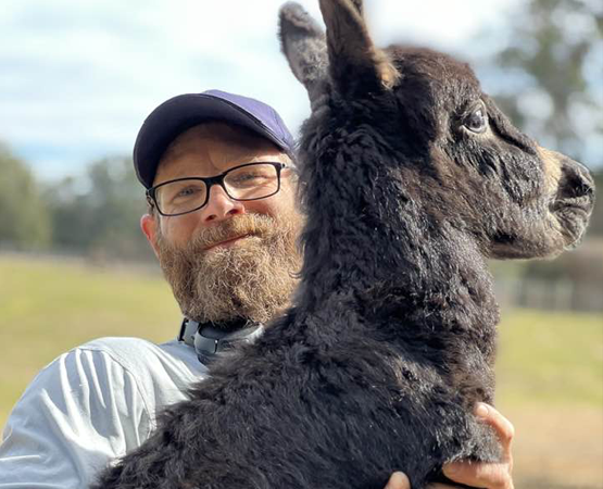Mike and donkey